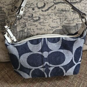 Coach y2k mini denim hobo bag